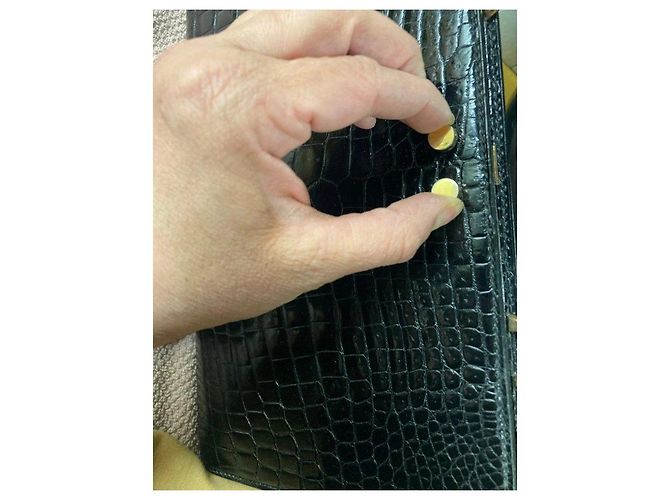 Céline Set di borsa e portafoglio in vera pelle di coccodrillo Nero - vista 16