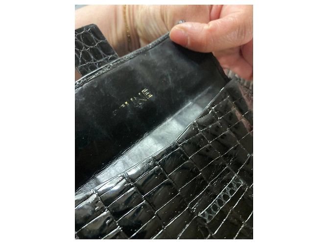 Céline Set di borsa e portafoglio in vera pelle di coccodrillo Nero - vista 17