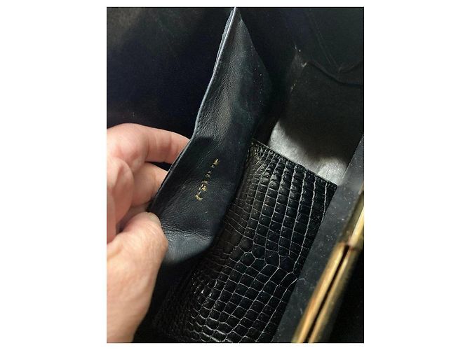 Céline Set di borsa e portafoglio in vera pelle di coccodrillo Nero - vista 18