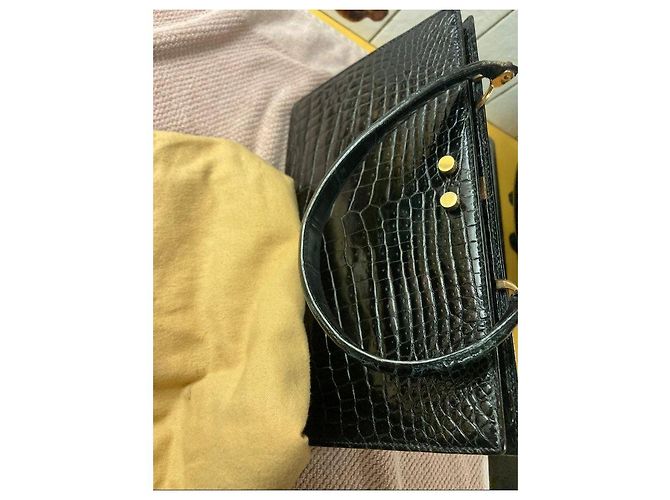 Céline Set di borsa e portafoglio in vera pelle di coccodrillo Nero - vista 2