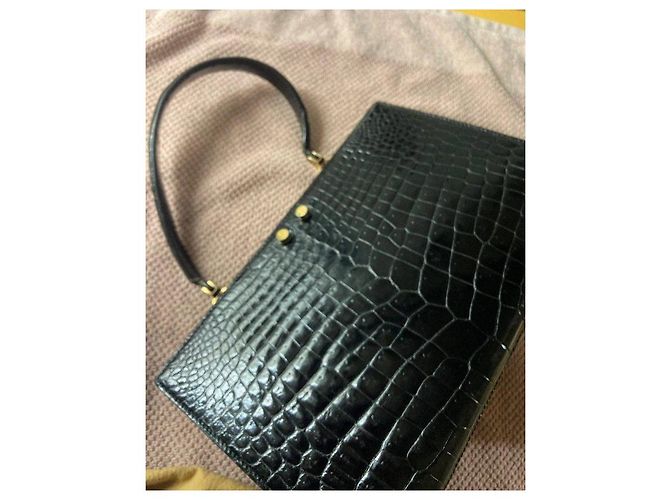 Céline Set di borsa e portafoglio in vera pelle di coccodrillo Nero - vista 3