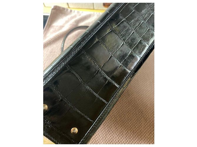Céline Set di borsa e portafoglio in vera pelle di coccodrillo Nero - vista 6