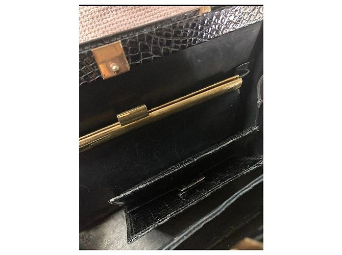 Céline Set di borsa e portafoglio in vera pelle di coccodrillo Nero - vista 7