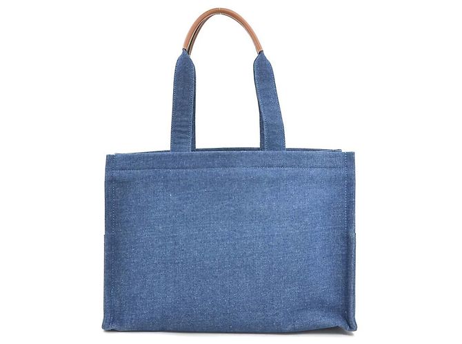 Céline Celine Große Cabas-Tasche in Denim Blau - Ansicht 3