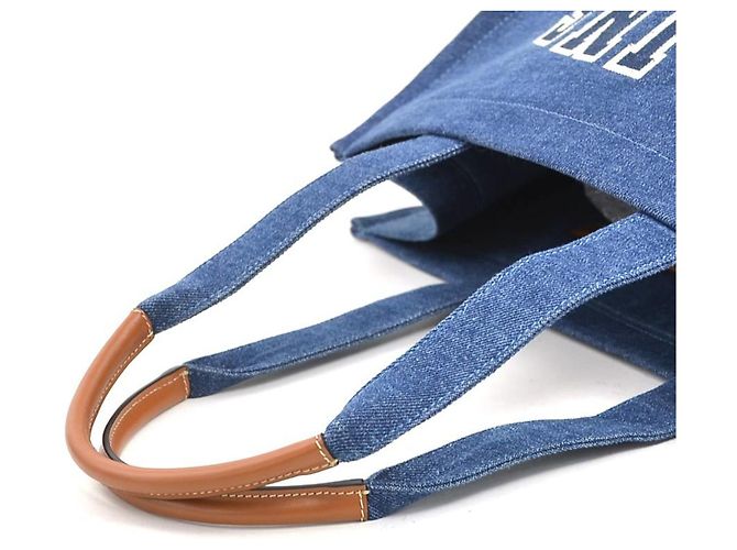 Céline Celine Große Cabas-Tasche in Denim Blau - Ansicht 8