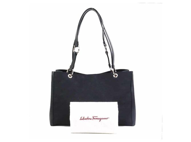 Gancini Borsa a spalla nera Salvatore Ferragamo Nero - vista 13