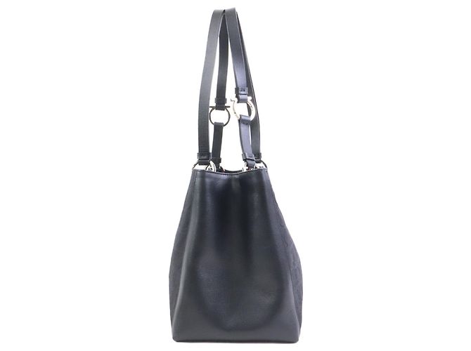 Gancini Borsa a spalla nera Salvatore Ferragamo Nero - vista 2