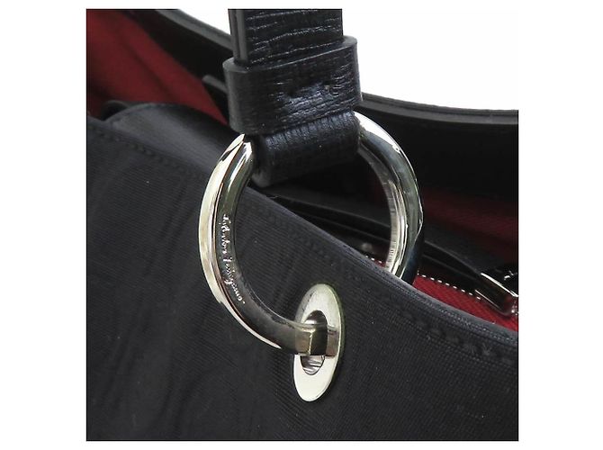 Gancini Borsa a spalla nera Salvatore Ferragamo Nero - vista 8