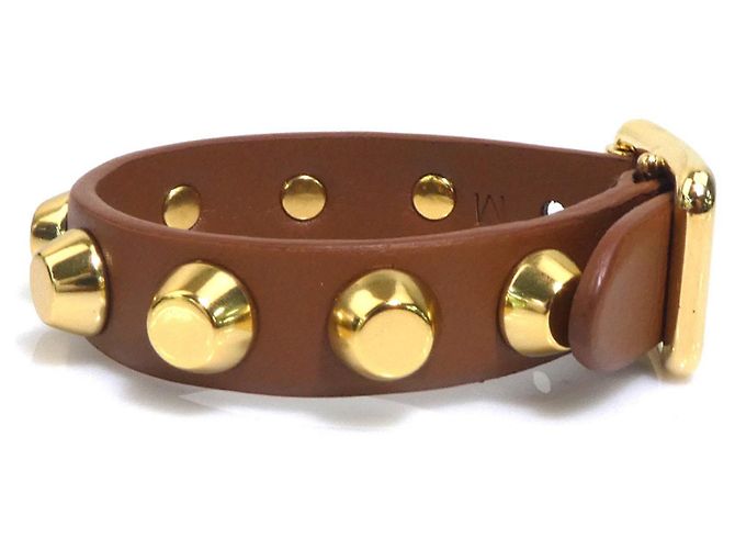 Bracciale in pelle marrone Prada con charm - vista 2