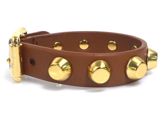 Bracciale in pelle marrone Prada con charm - vista 4