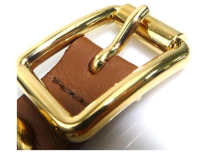 Bracciale in pelle marrone Prada con charm - vista 9
