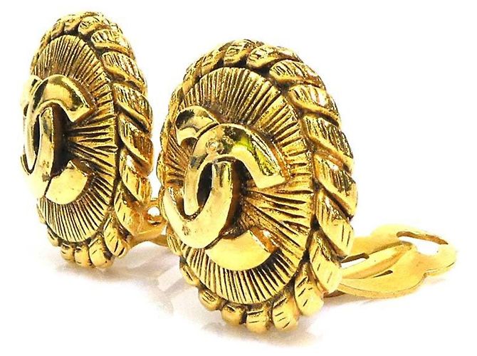 Orecchini a clip dorati Chanel D'oro - vista 3