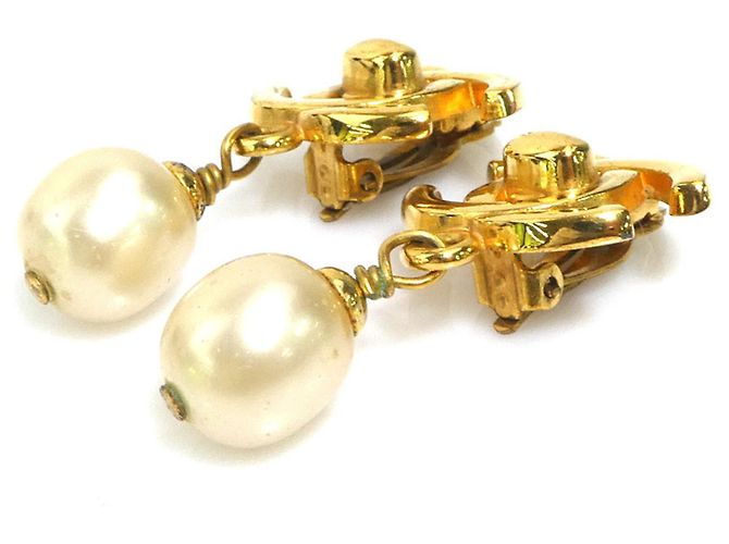 Orecchini a clip in oro e bianco sporco di Chanel D'oro - vista 3