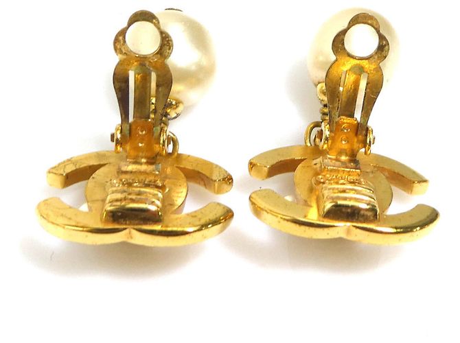 Orecchini a clip in oro e bianco sporco di Chanel D'oro - vista 5