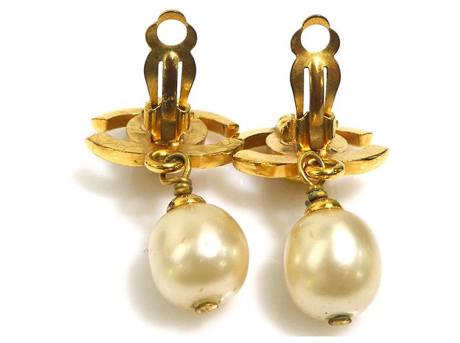 Orecchini a clip in oro e bianco sporco di Chanel D'oro - vista 6