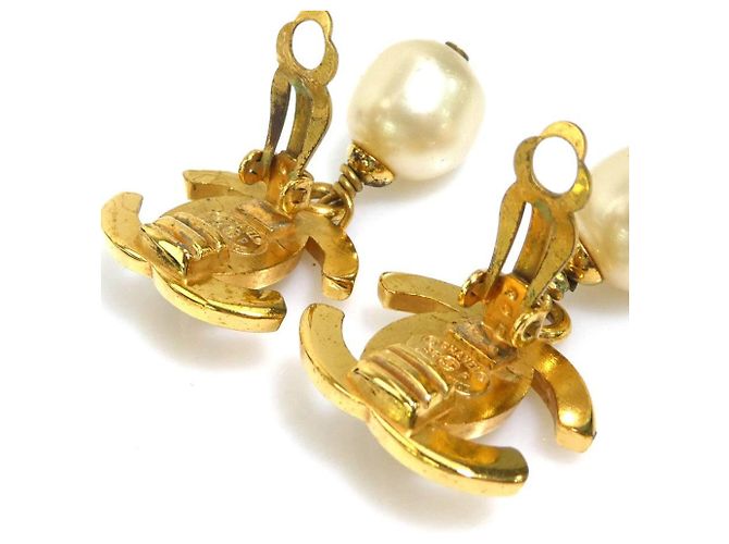 Orecchini a clip in oro e bianco sporco di Chanel D'oro - vista 9