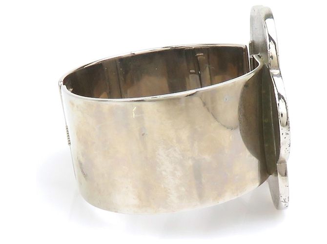 Bracciale Bangle Chanel in nero e argento - vista 3