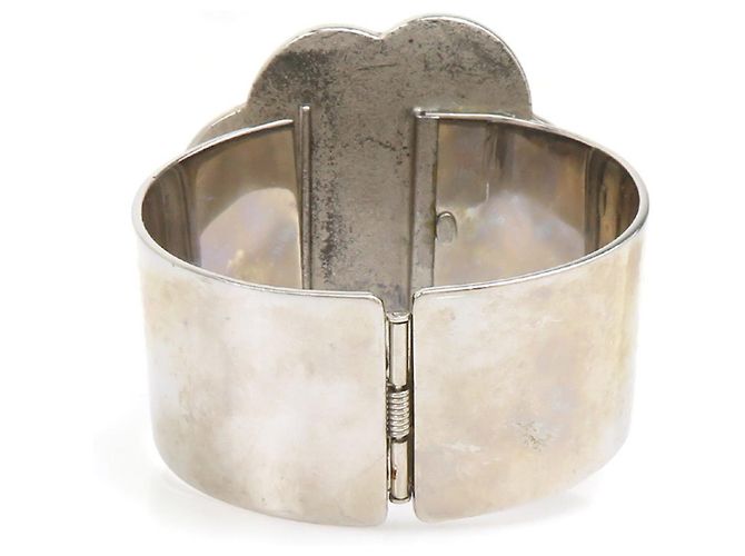 Bracciale Bangle Chanel in nero e argento - vista 4