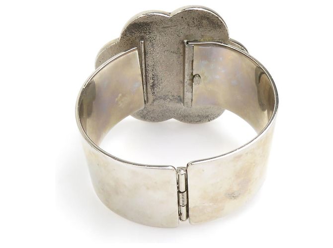 Bracciale Bangle Chanel in nero e argento - vista 5