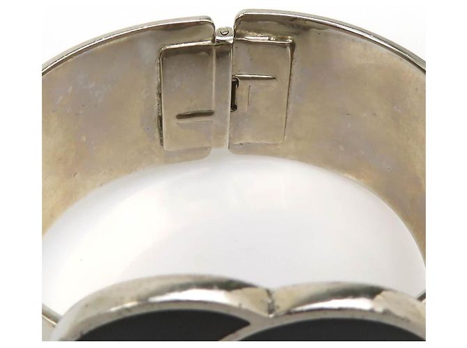 Bracciale Bangle Chanel in nero e argento - vista 6