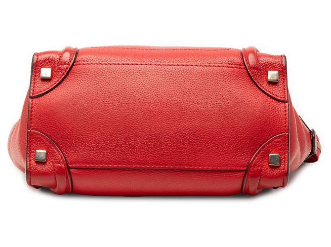 Céline Borsa da viaggio Luggage in micro pelle di vitello rossa Celine Rosso - vista 3