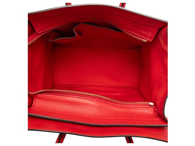 Céline Borsa da viaggio Luggage in micro pelle di vitello rossa Celine Rosso - vista 4