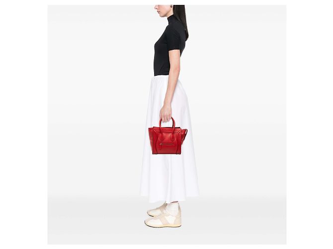 Céline Borsa da viaggio Luggage in micro pelle di vitello rossa Celine Rosso - vista 7