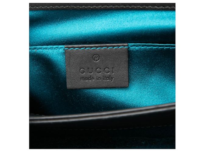 Gucci Rosso Piccolo in Suede Web Ophidia con Catena a Spalla - vista 5