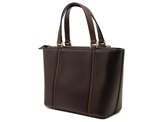 Borsa in pelle marrone Burberry Marrone scuro - vista 2
