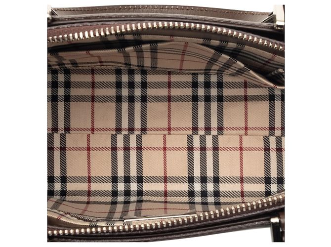Borsa in pelle marrone Burberry Marrone scuro - vista 4