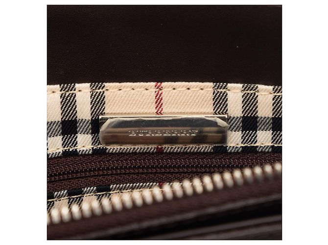 Borsa in pelle marrone Burberry Marrone scuro - vista 5