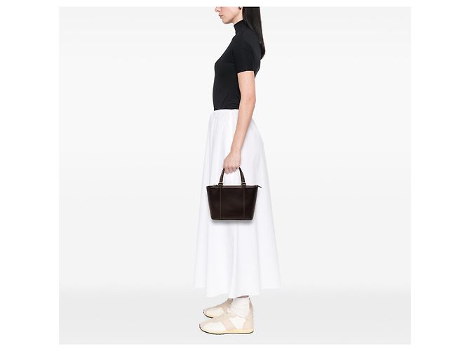 Borsa in pelle marrone Burberry Marrone scuro - vista 6