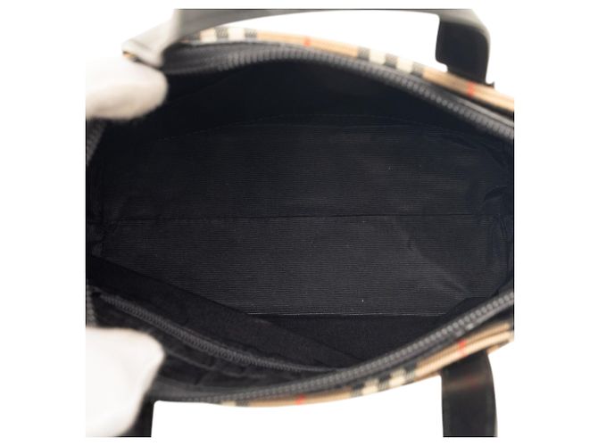Burberry Beiger Haymarket Check Canvas Handtasche - Ansicht 4
