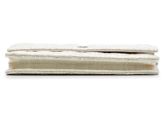 Wallet On Chain Portafoglio Chanel in tweed rivestito marrone con catena CC Beige - vista 3