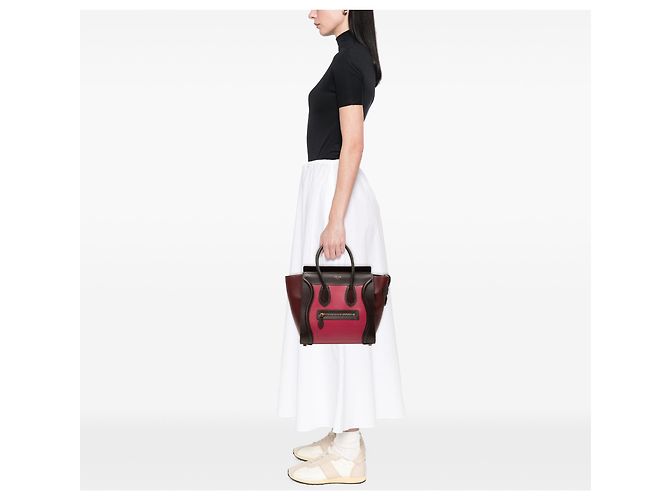 Luggage Céline Celine Pink Micro Tricolor Leder Reisetasche - Ansicht 7