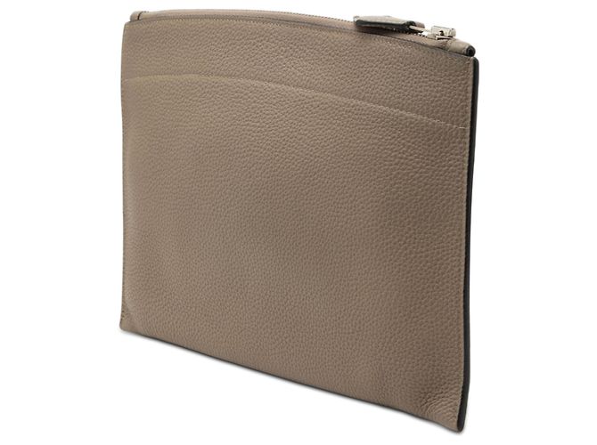 Pochette Bazar PM in Togo marrone Hermès Taupe - vista 2