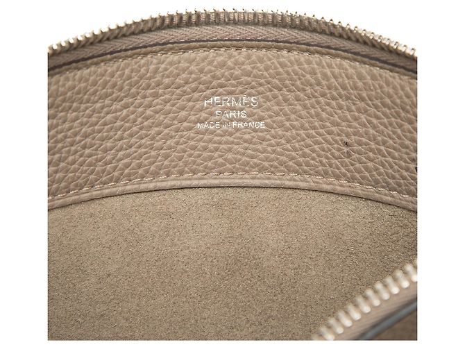 Pochette Bazar PM in Togo marrone Hermès Taupe - vista 5