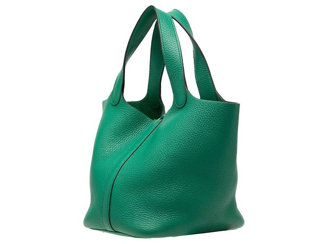 Hermès Picotin Lock 18 in Clemence verde - vista 2