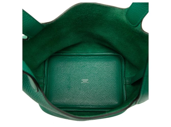 Hermès Picotin Lock 18 in Clemence verde - vista 4