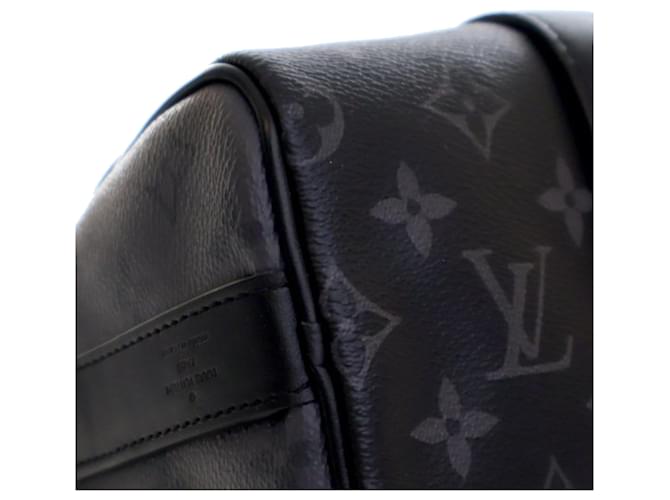 Louis Vuitton Keepall Bandoulière 25 Monogram Eclipse Reverse Nero - vista 11
