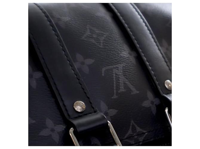 Louis Vuitton Keepall Bandoulière 25 Monogram Eclipse Reverse Nero - vista 9