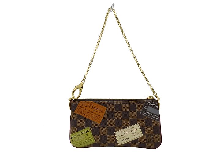 Pochette in Tela Damier Louis Vuitton Marrone Damier ebene - vista 2