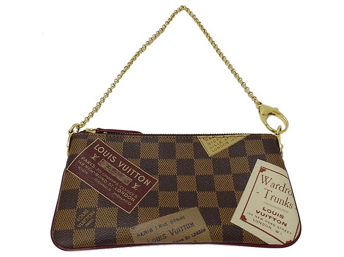 Pochette in Tela Damier Louis Vuitton Marrone Damier ebene - vista 5