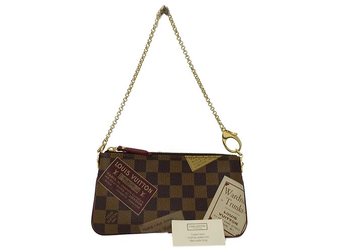 Pochette in Tela Damier Louis Vuitton Marrone Damier ebene - vista 8