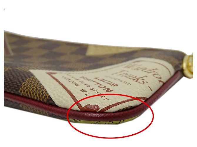Pochette in Tela Damier Louis Vuitton Marrone Damier ebene - vista 9