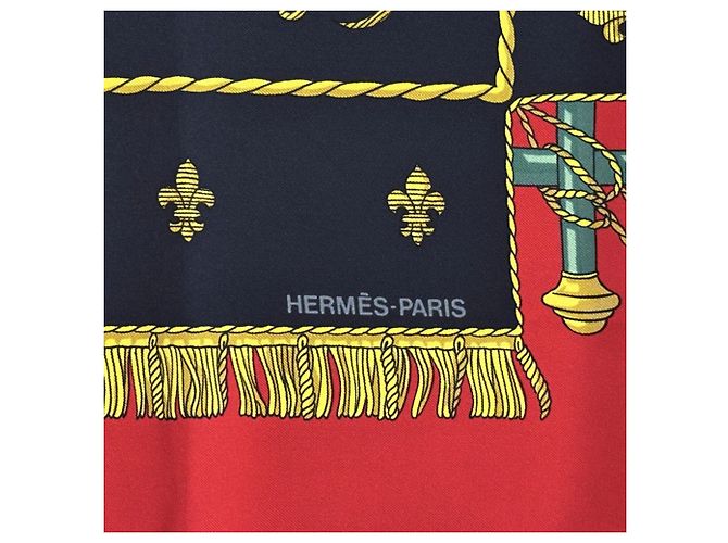 Hermès Carré 90 Schal - ANSICHT DES WAGEN DER REALE Schwarz Rot - Ansicht 2