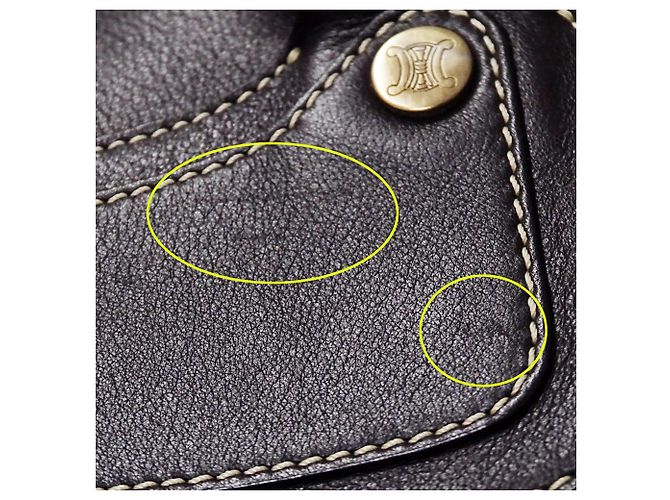 Boogie Céline Borsa in pelle marrone scuro Celine - vista 10