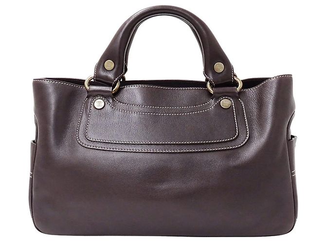 Boogie Céline Borsa in pelle marrone scuro Celine - vista 2