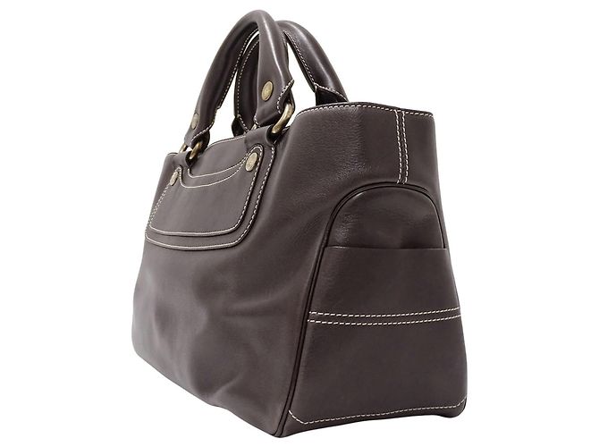 Boogie Céline Borsa in pelle marrone scuro Celine - vista 4