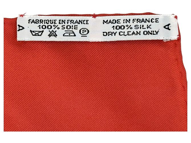 Hermès Carre 90 Seidenschal Schwarz Rot - Ansicht 5